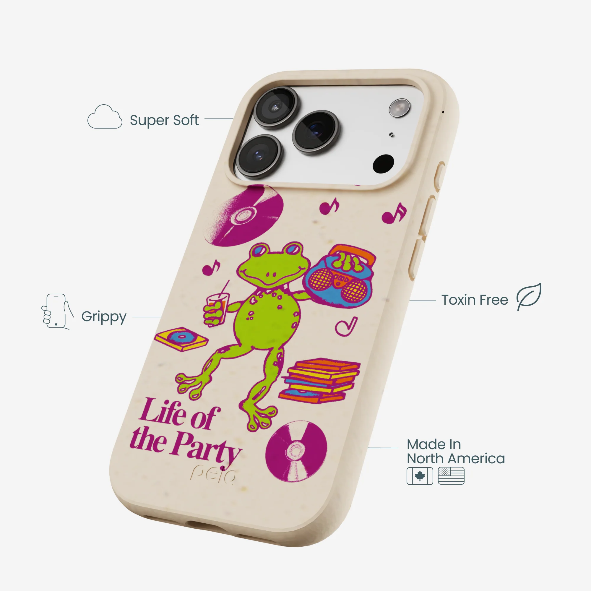 Seashell Frog Party iPhone 17 Pro Case - Image 4