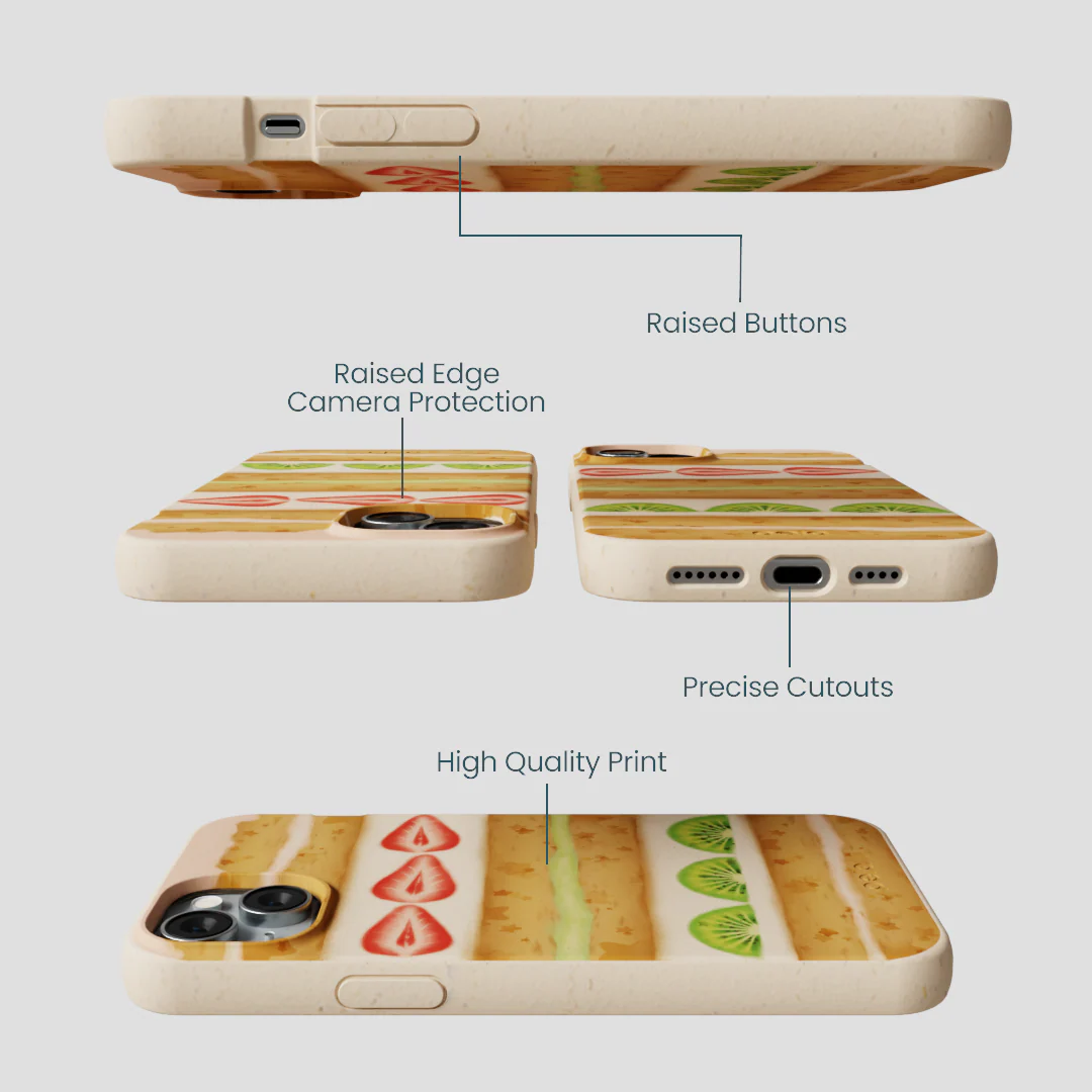 Seashell Fruit Cake iPhone 14 Plus Case - Image 3