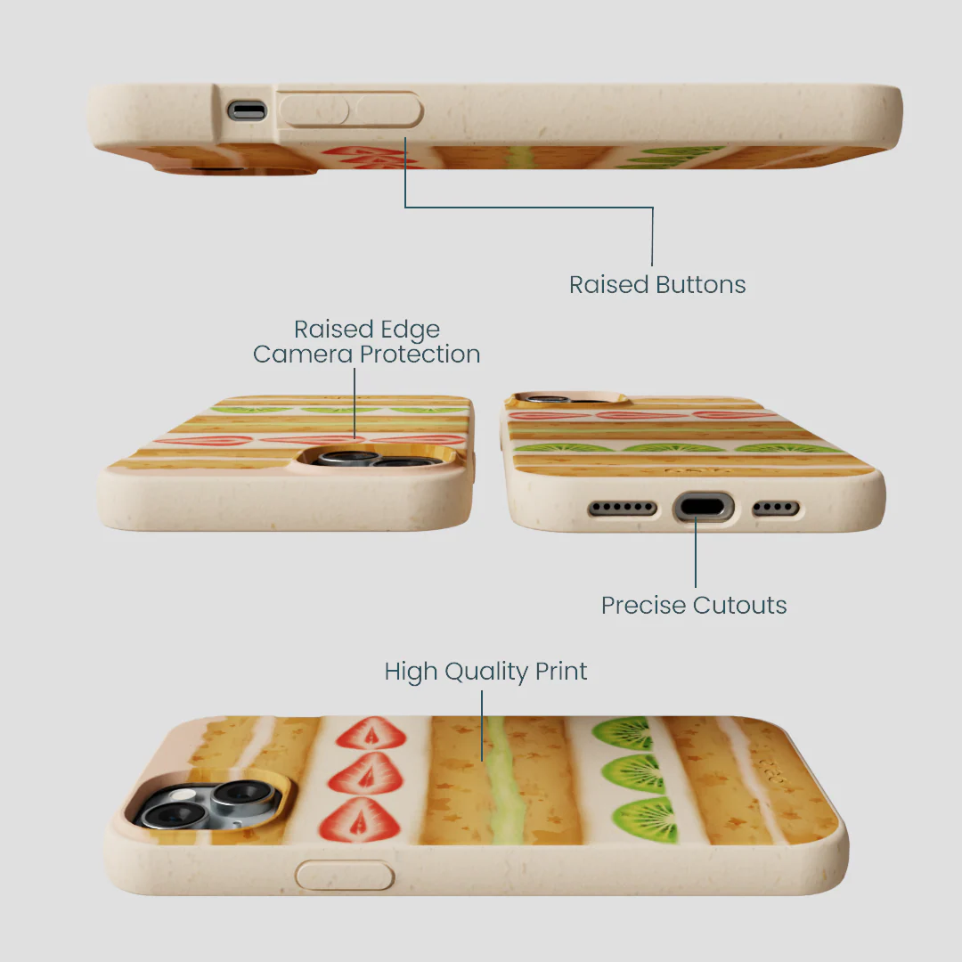 Seashell Fruit Cake iPhone 15 Plus Case - Image 3