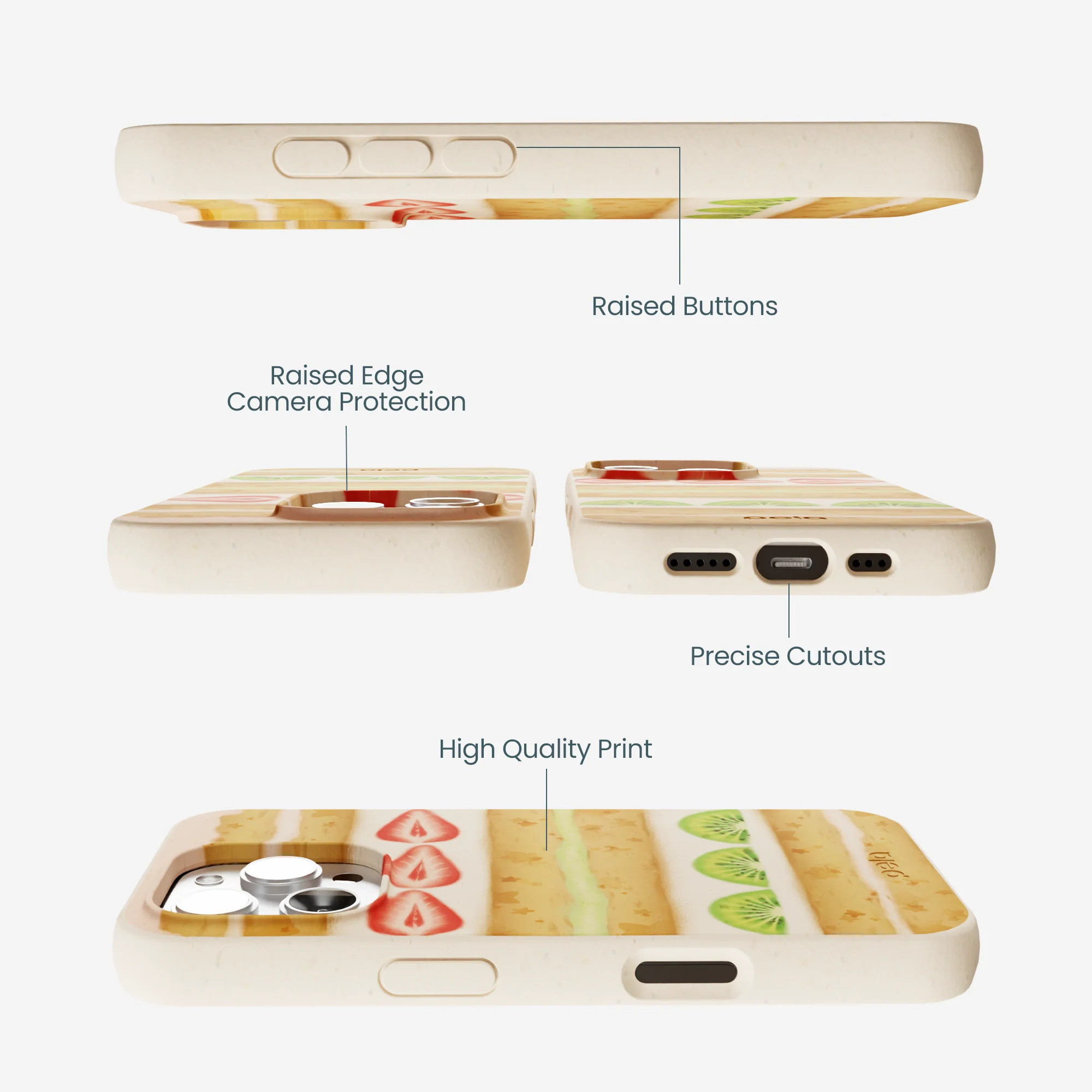 Seashell Fruit Cake iPhone 16 Pro Max Case - Image 3