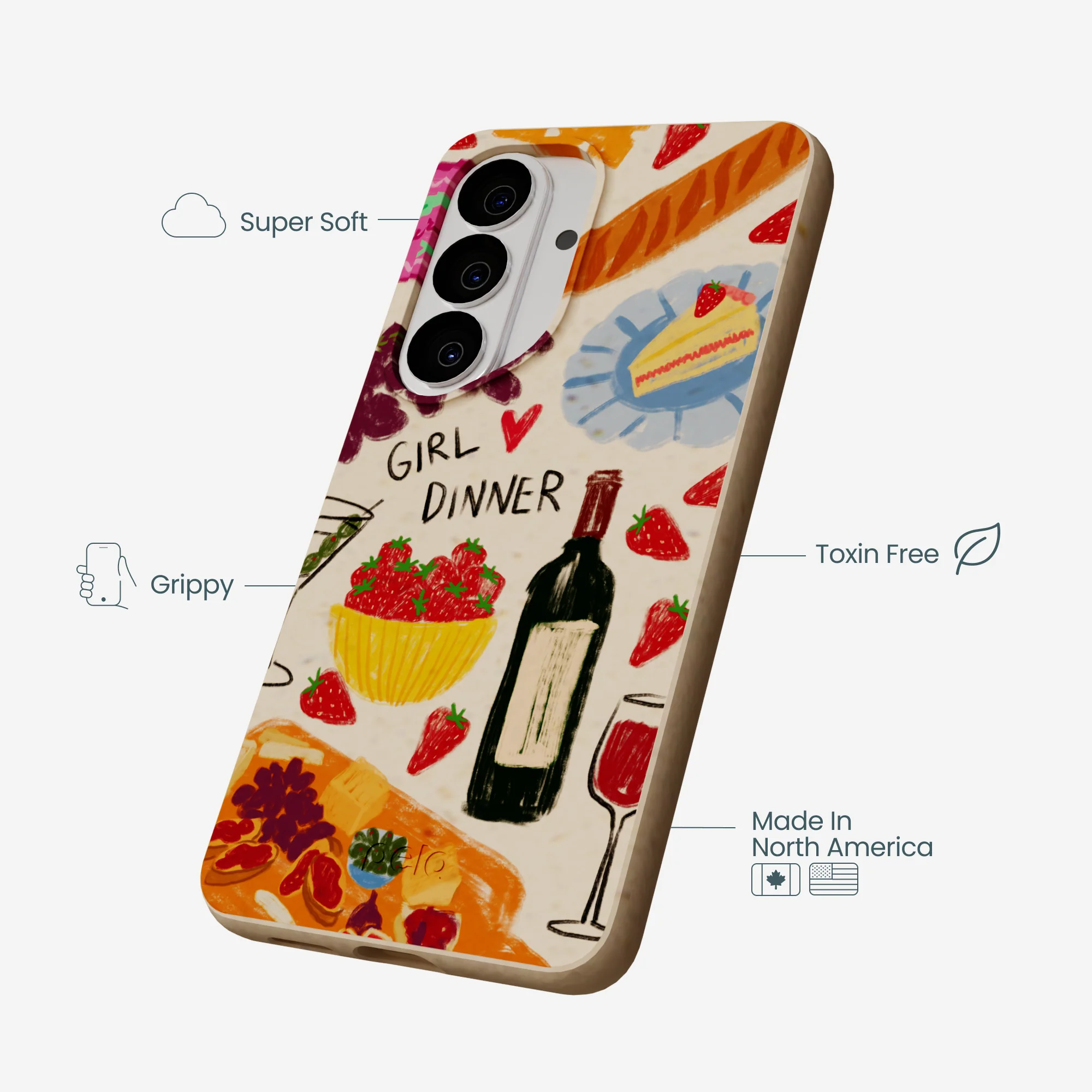 Seashell Girl Dinner Samsung Galaxy S26 Case - Image 4