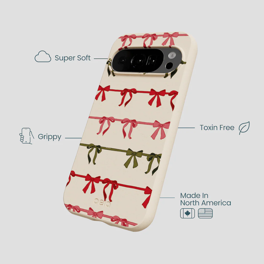 Seashell Holiday Bows Google Pixel 10/10 Pro Case - Image 4