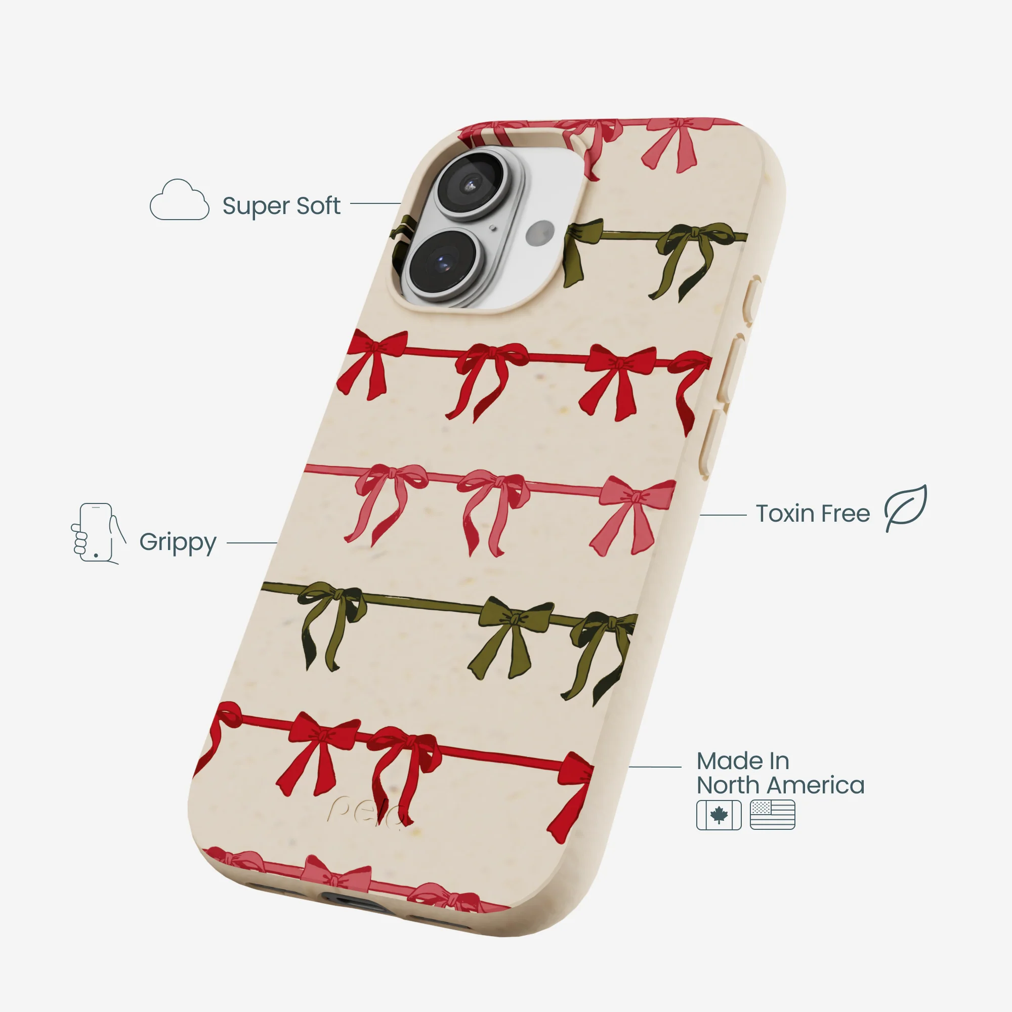 Seashell Holiday Bows iPhone 17 Case - Image 4