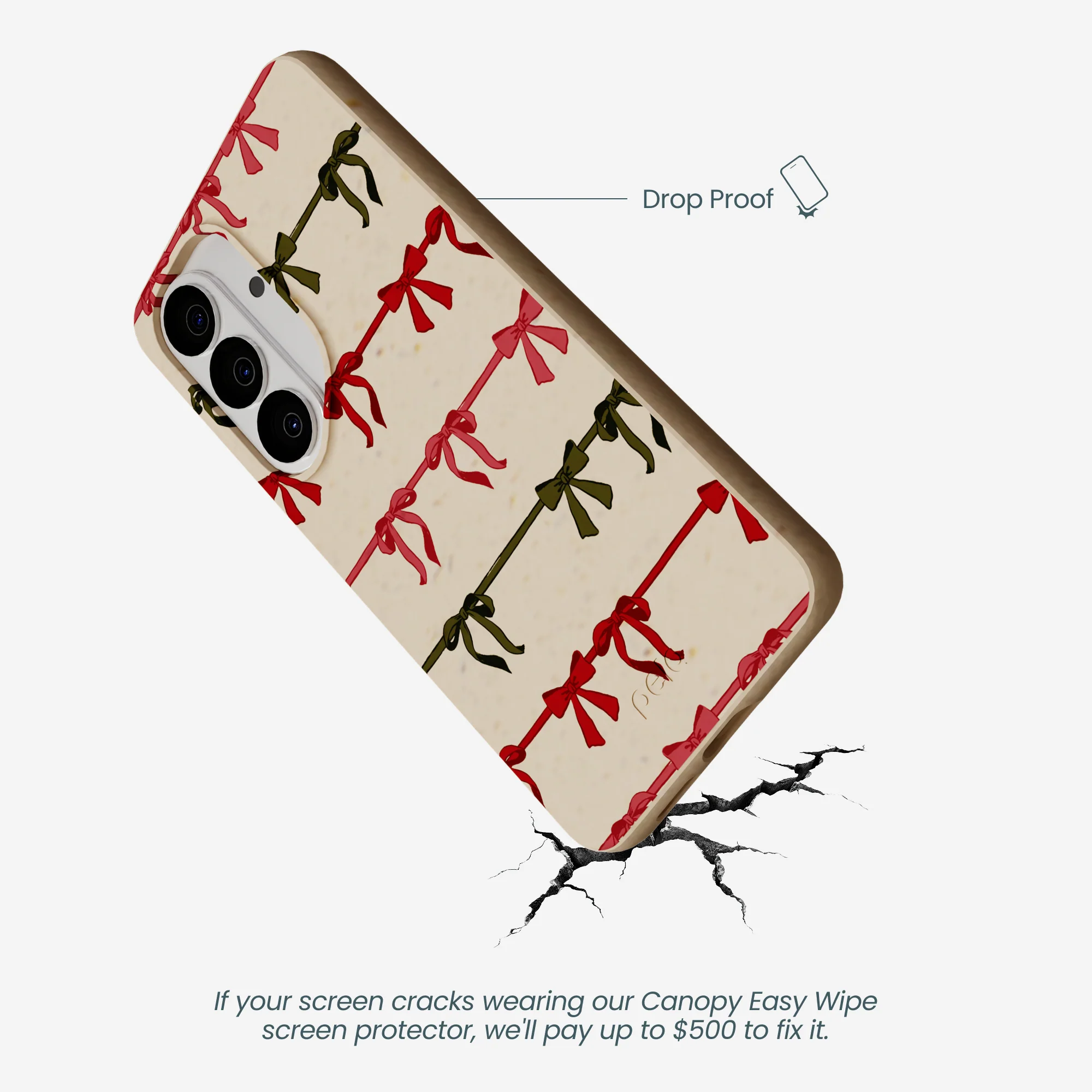 Seashell Holiday Bows Samsung Galaxy S26 Case - Image 5