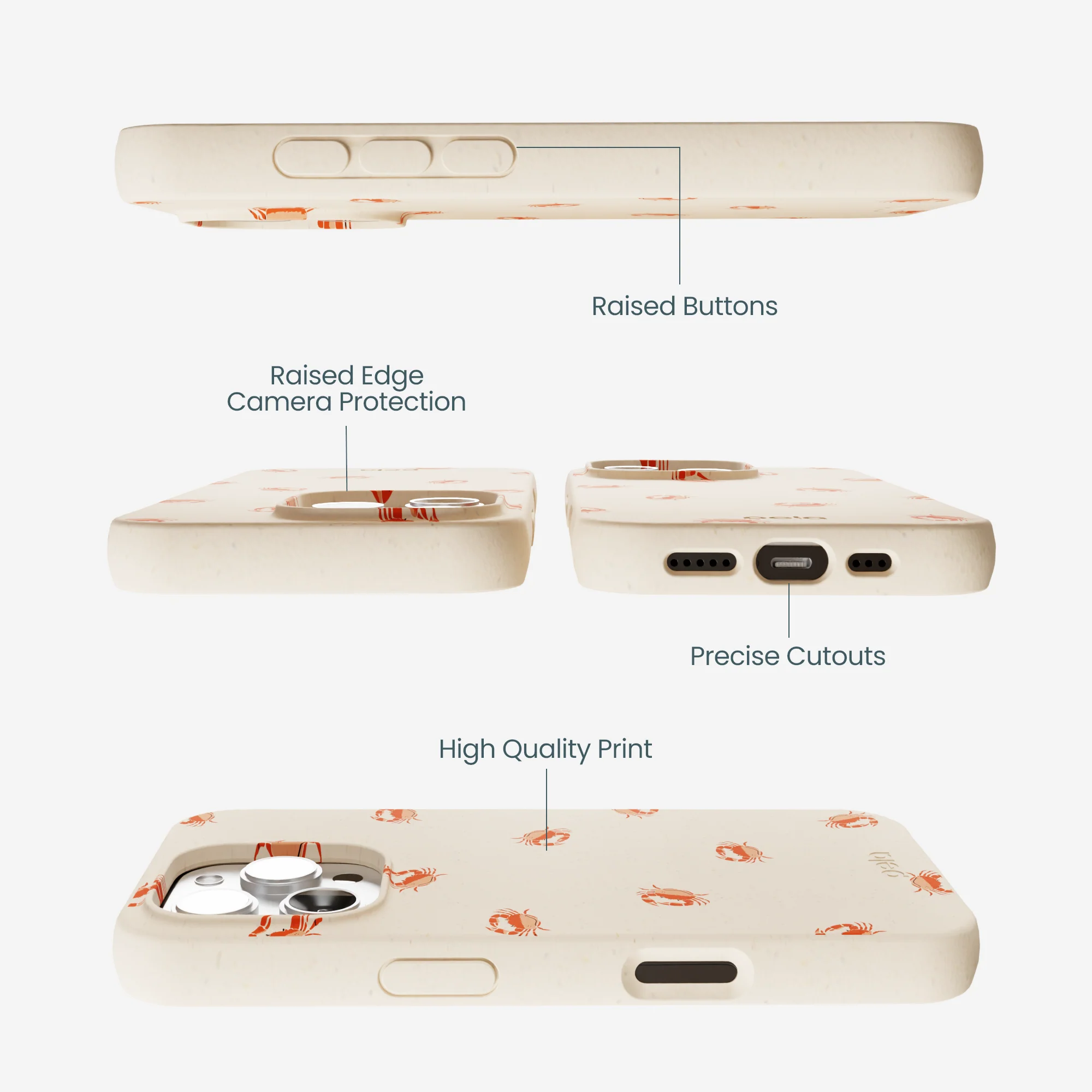 Seashell Lil Crabby iPhone 16 Pro Max Case - Image 3