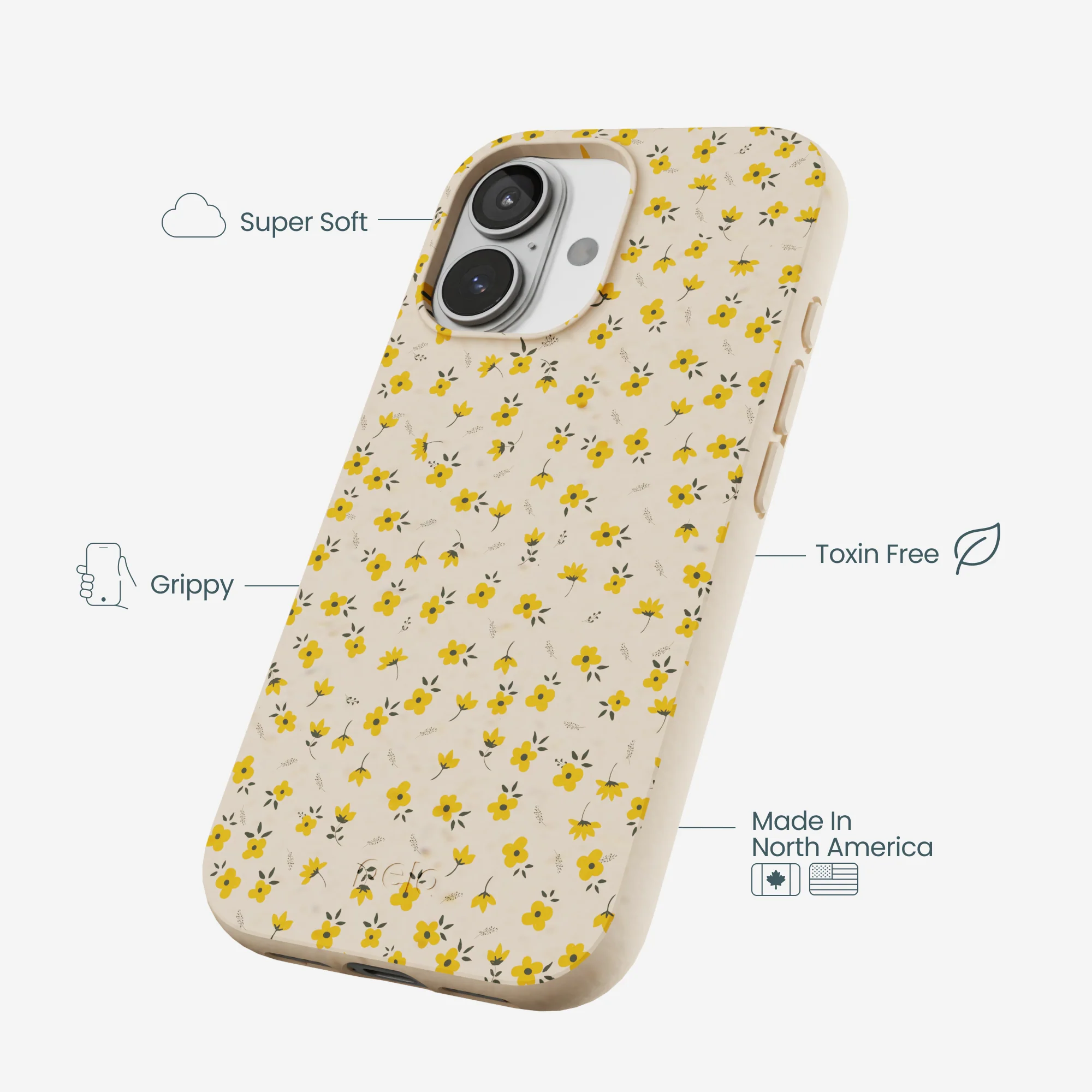 Seashell Little Yellow Flowers iPhone 17 Case - Image 4