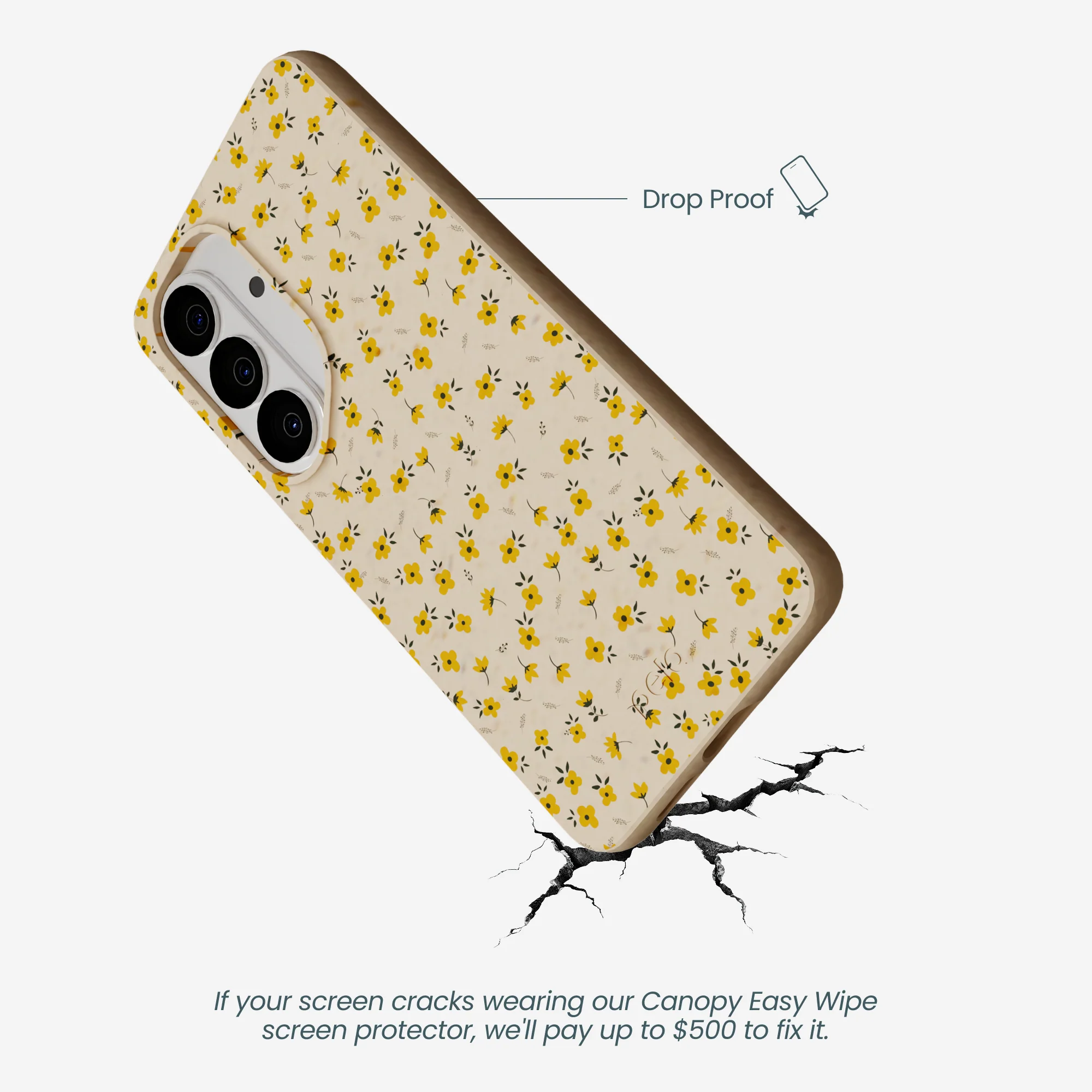 Seashell Little Yellow Flowers Samsung Galaxy S26 Case - Image 5