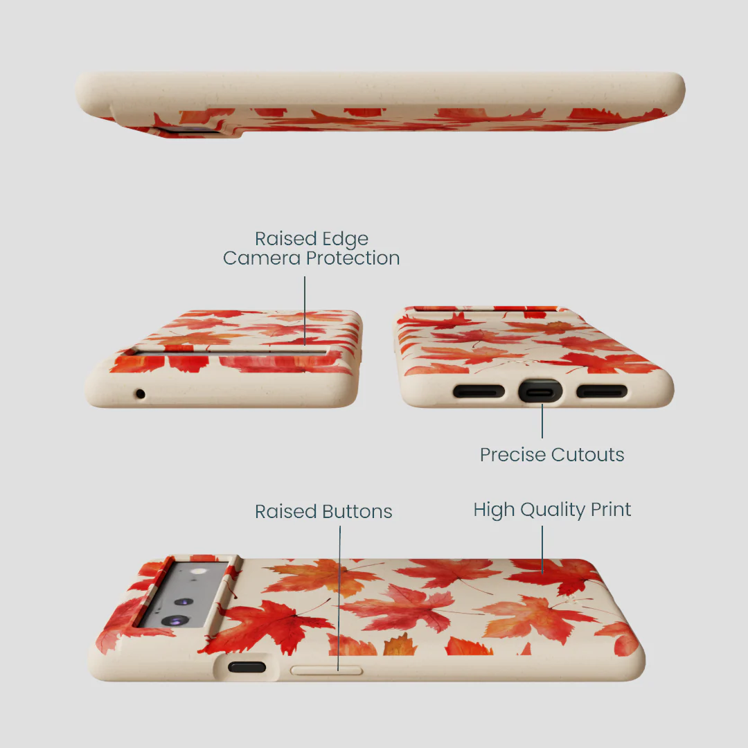 Seashell Maple Leaf Google Pixel 6a Case - Image 3