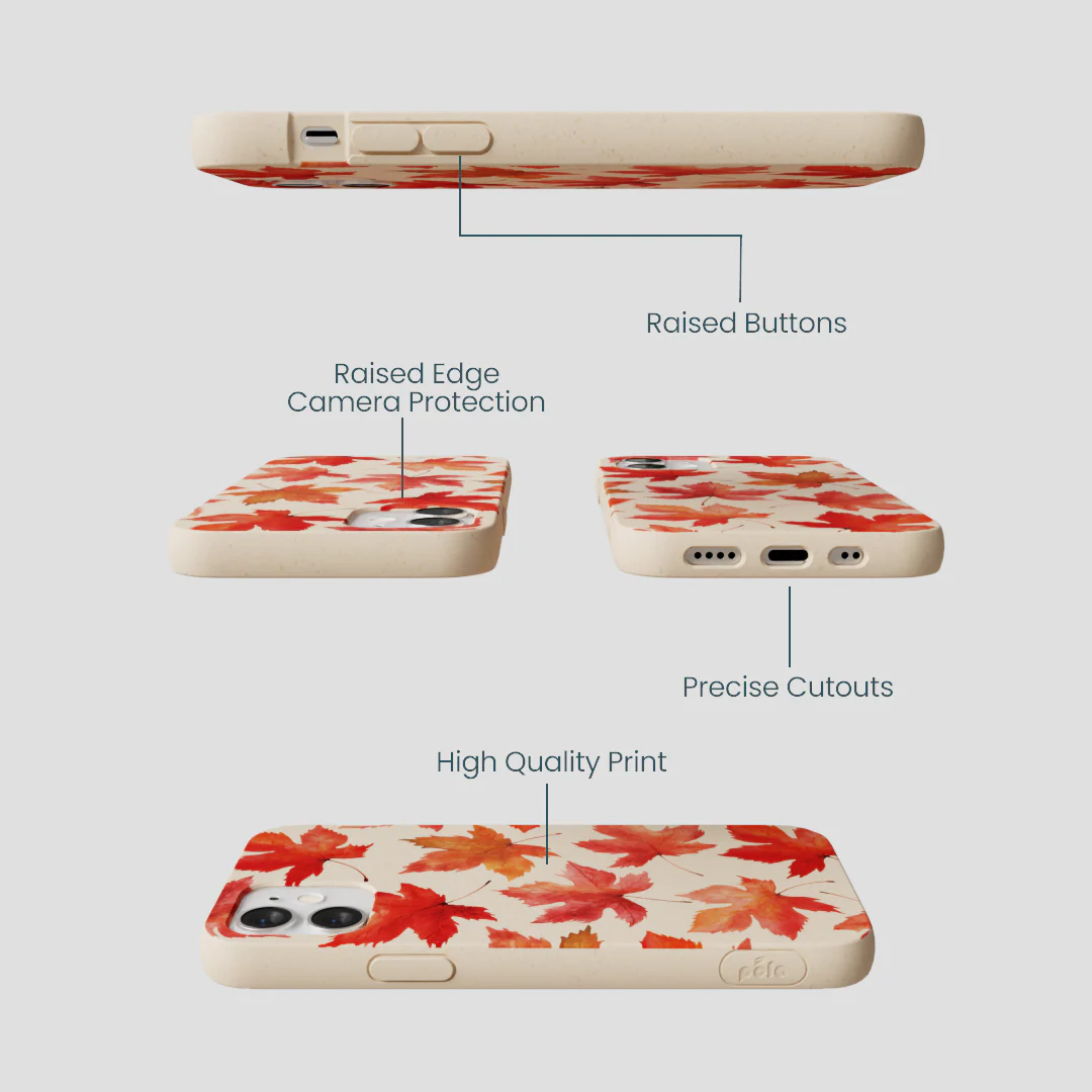 Seashell Maple Leaf iPhone 12 Mini Case - Image 3