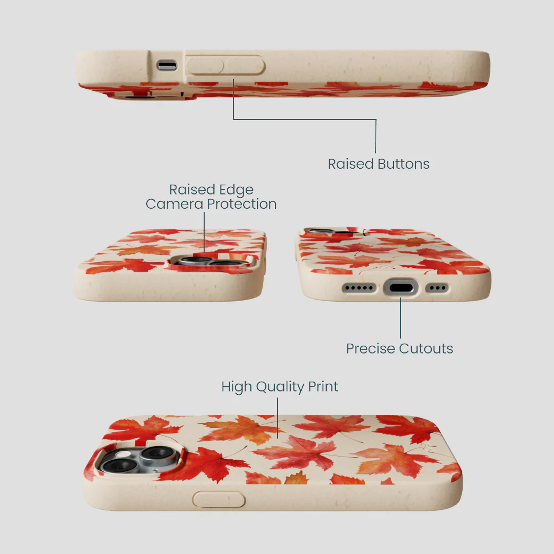Seashell Maple Leaf iPhone 14 Case - Image 3