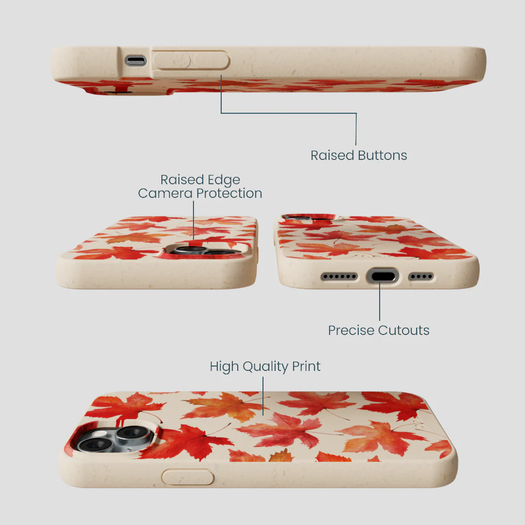 Seashell Maple Leaf iPhone 14 Plus Case - Image 3