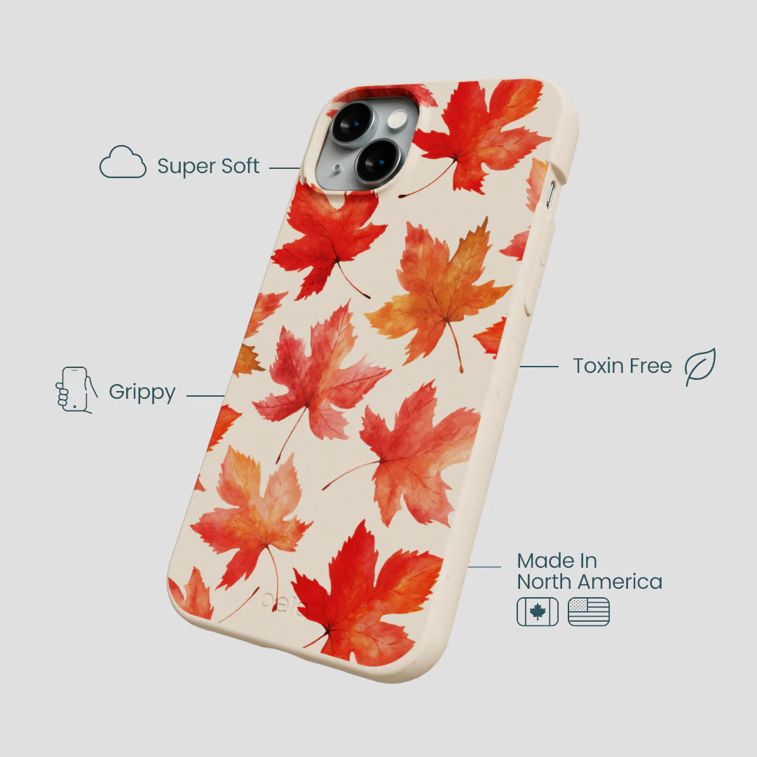 Seashell Maple Leaf iPhone 14 Plus Case - Image 4
