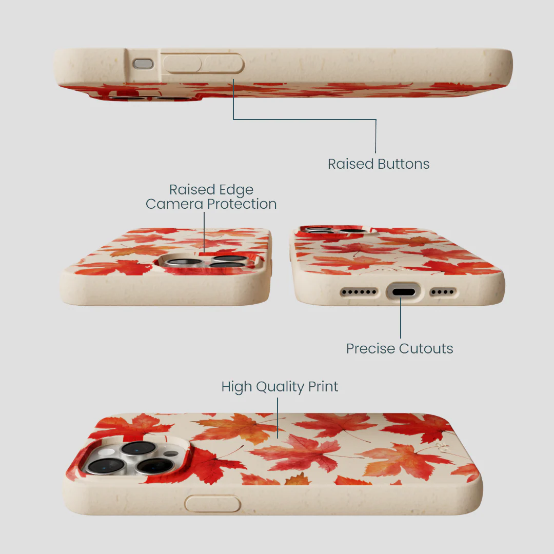 Seashell Maple Leaf iPhone 14 Pro Max Case - Image 3