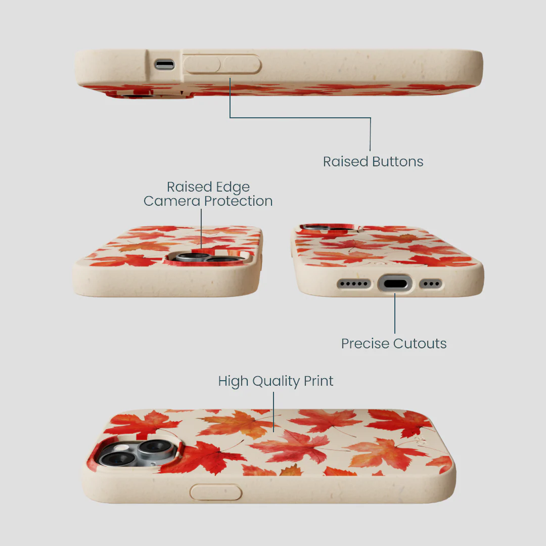 Seashell Maple Leaf iPhone 15 Case - Image 3