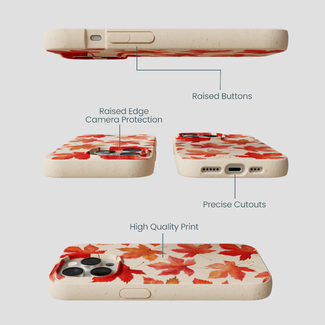Seashell Maple Leaf iPhone 15 Pro Case - Image 3