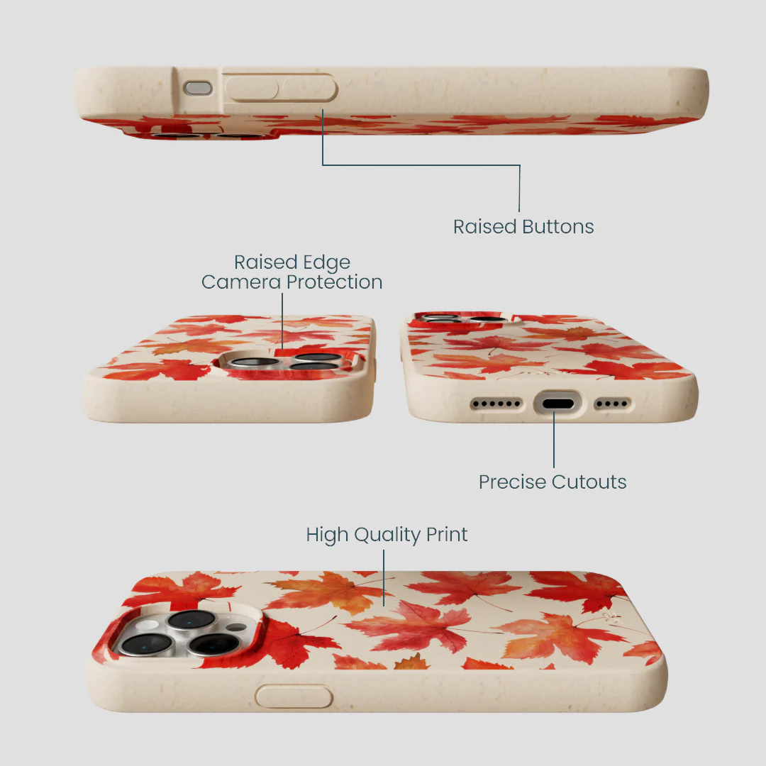 Seashell Maple Leaf iPhone 15 Pro Max Case - Image 3