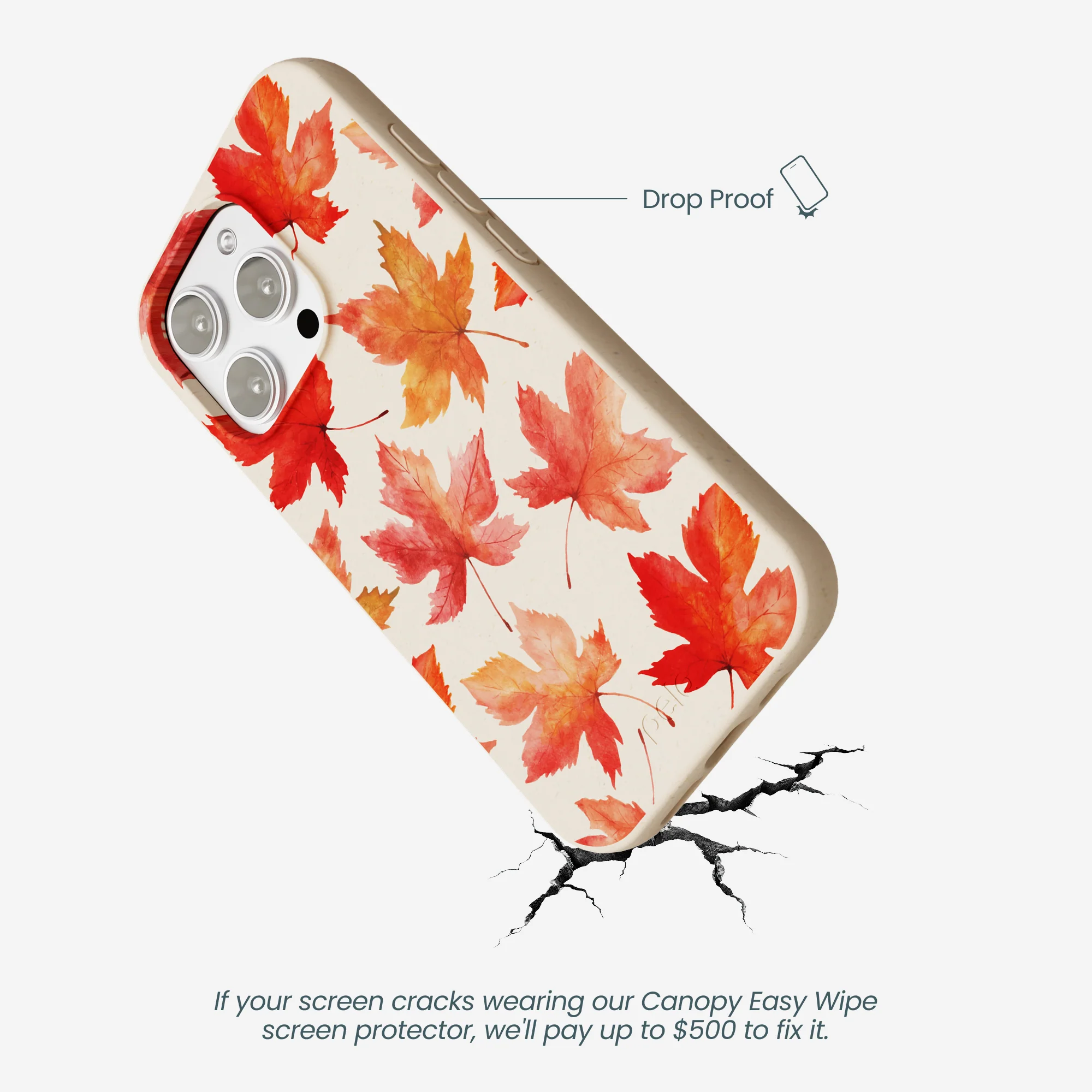 Seashell Maple Leaf iPhone 16 Pro Max Case - Image 5