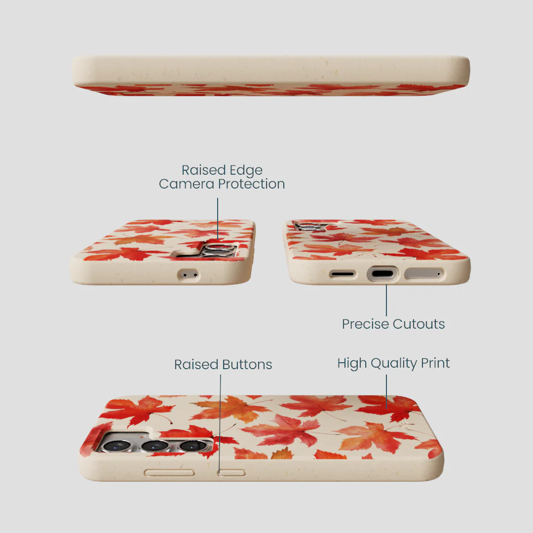 Seashell Maple Leaf Samsung Galaxy S25 Case - Image 3