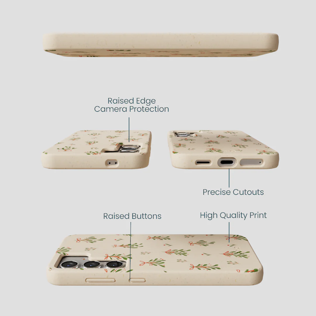 Seashell Merry Mistletoe Samsung Galaxy S25 Case - Image 3
