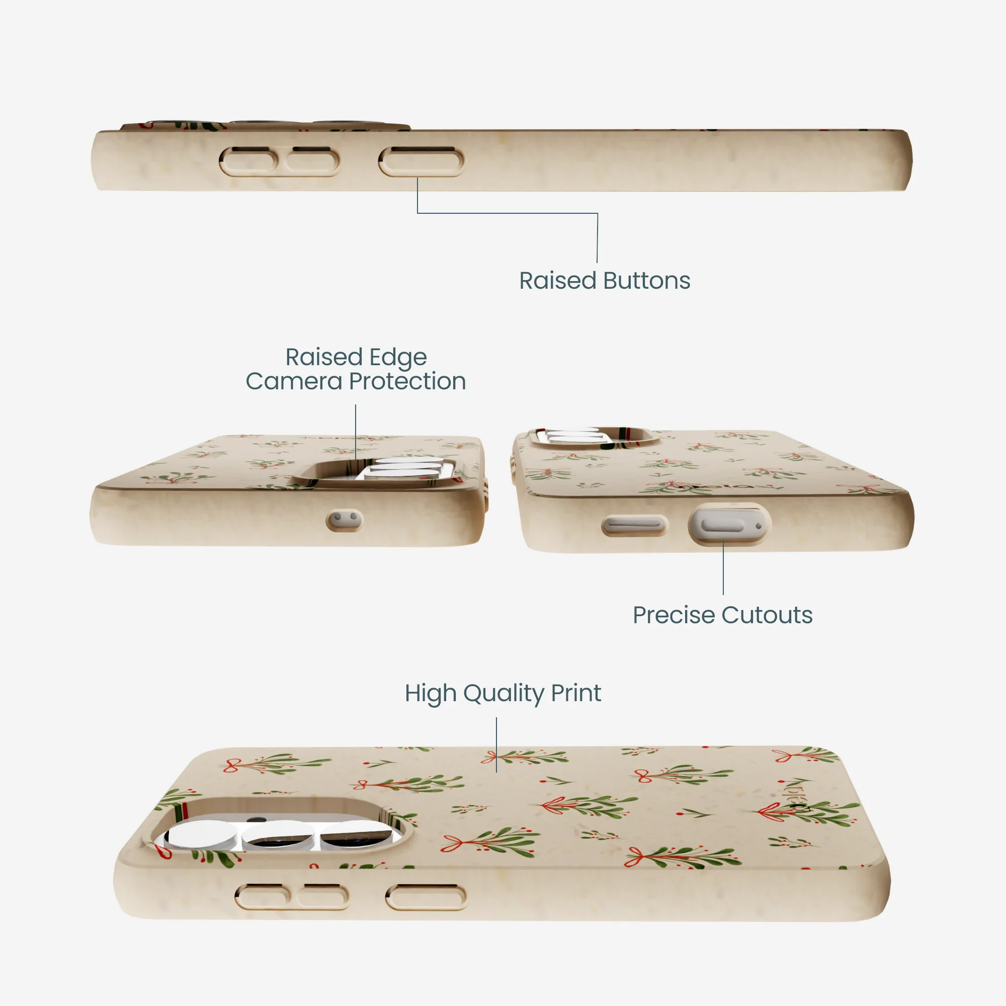Seashell Merry Mistletoe Samsung Galaxy S26 Case - Image 3
