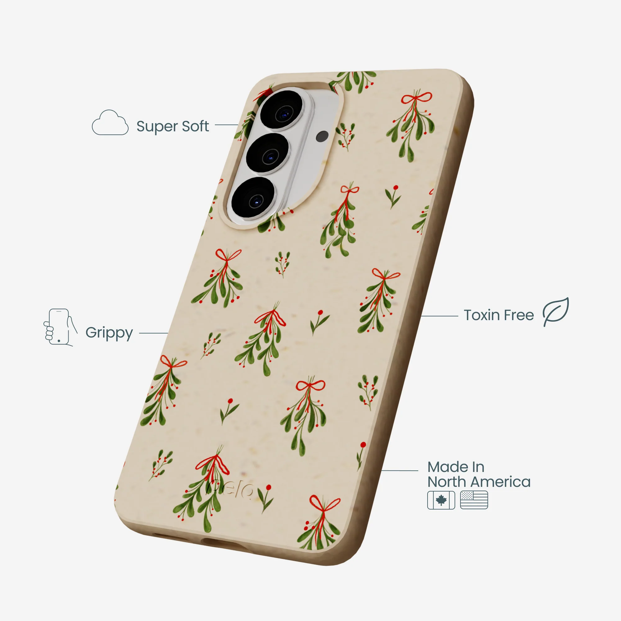 Seashell Merry Mistletoe Samsung Galaxy S26 Case - Image 4