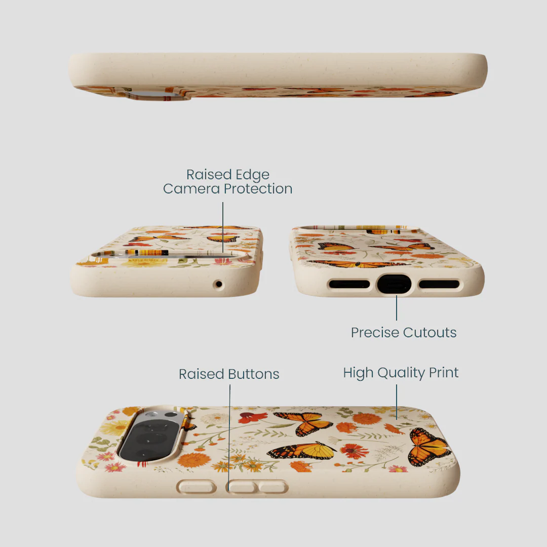 Seashell Monarch Butterfly Google Pixel 10/10 Pro Case - Image 3