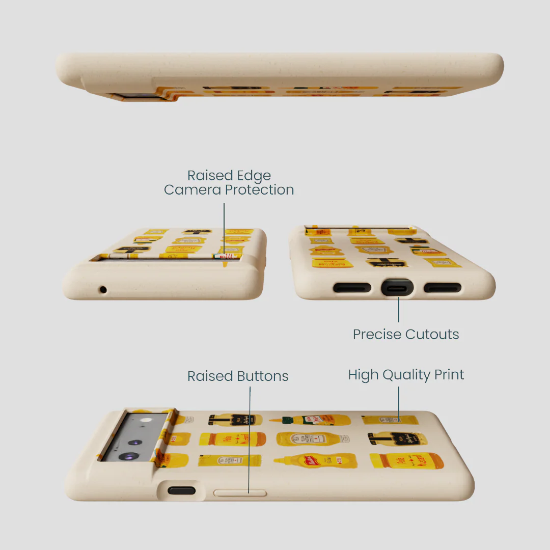 Seashell Mustard Fan Google Pixel 6a Case - Image 3