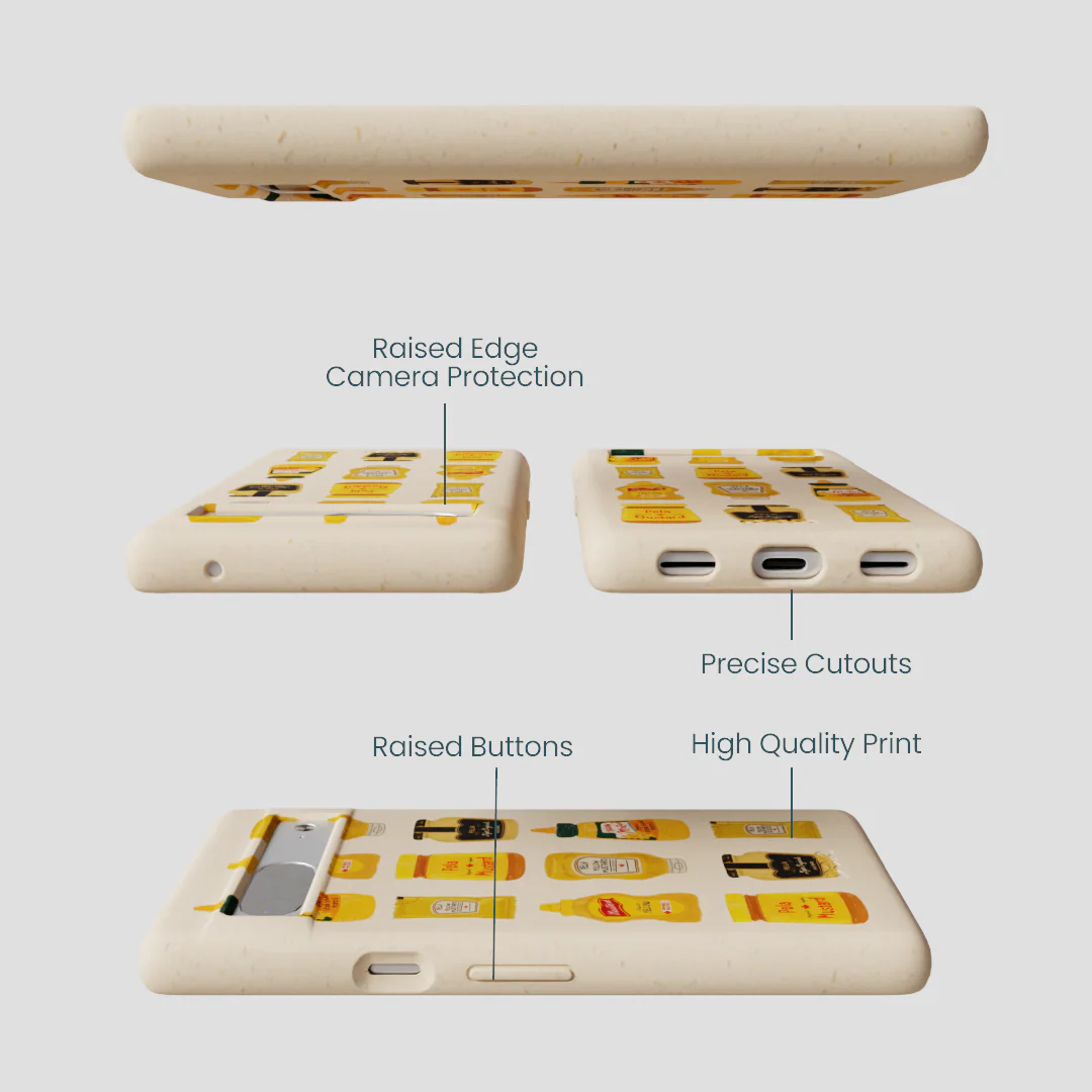 Seashell Mustard Fan Google Pixel 7 Case - Image 3