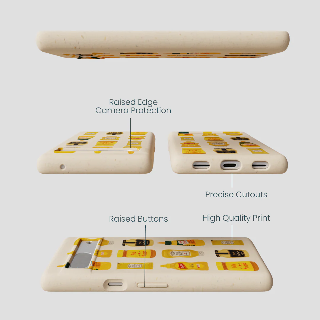 Seashell Mustard Fan Google Pixel 7a Case - Image 3