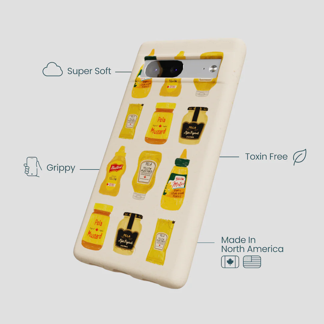 Seashell Mustard Fan Google Pixel 7a Case - Image 4