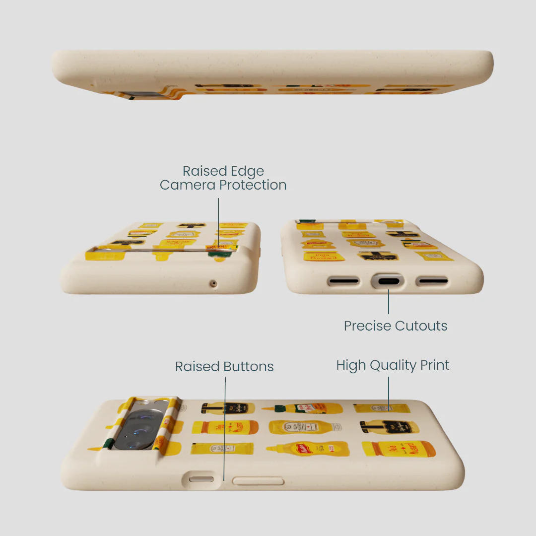Seashell Mustard Fan Google Pixel 8 Pro Case - Image 3