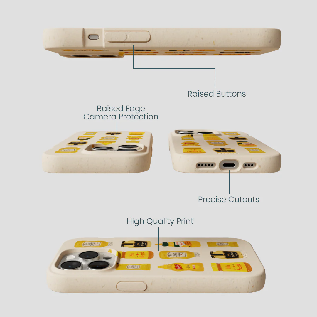 Seashell Mustard Fan iPhone 15 Pro Case - Image 3