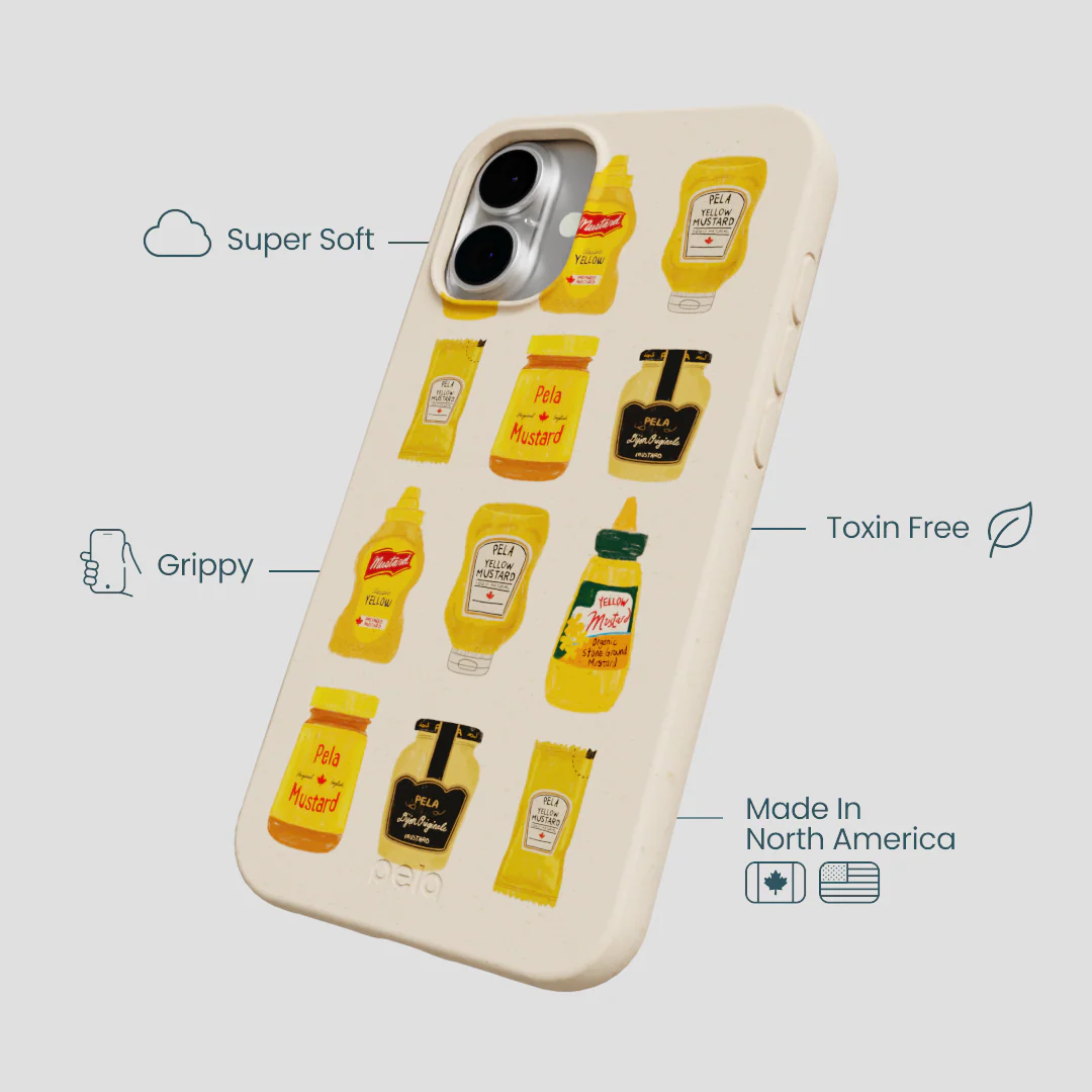 Seashell Mustard Fan iPhone 16 Plus Case - Image 4