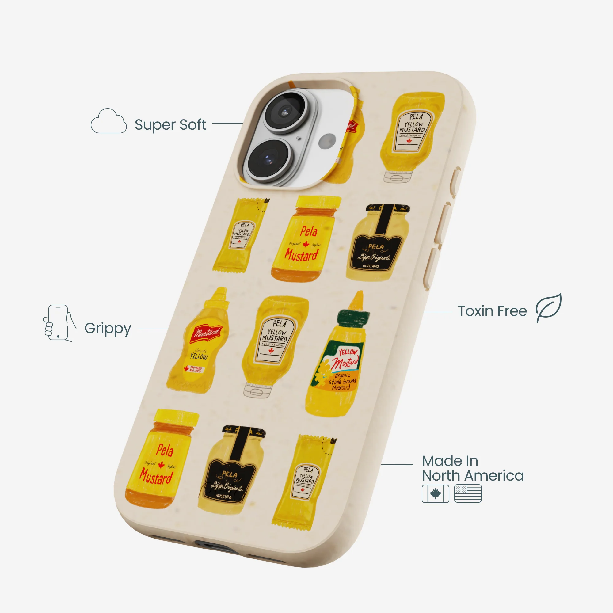Seashell Mustard Fan iPhone 17 Case - Image 4