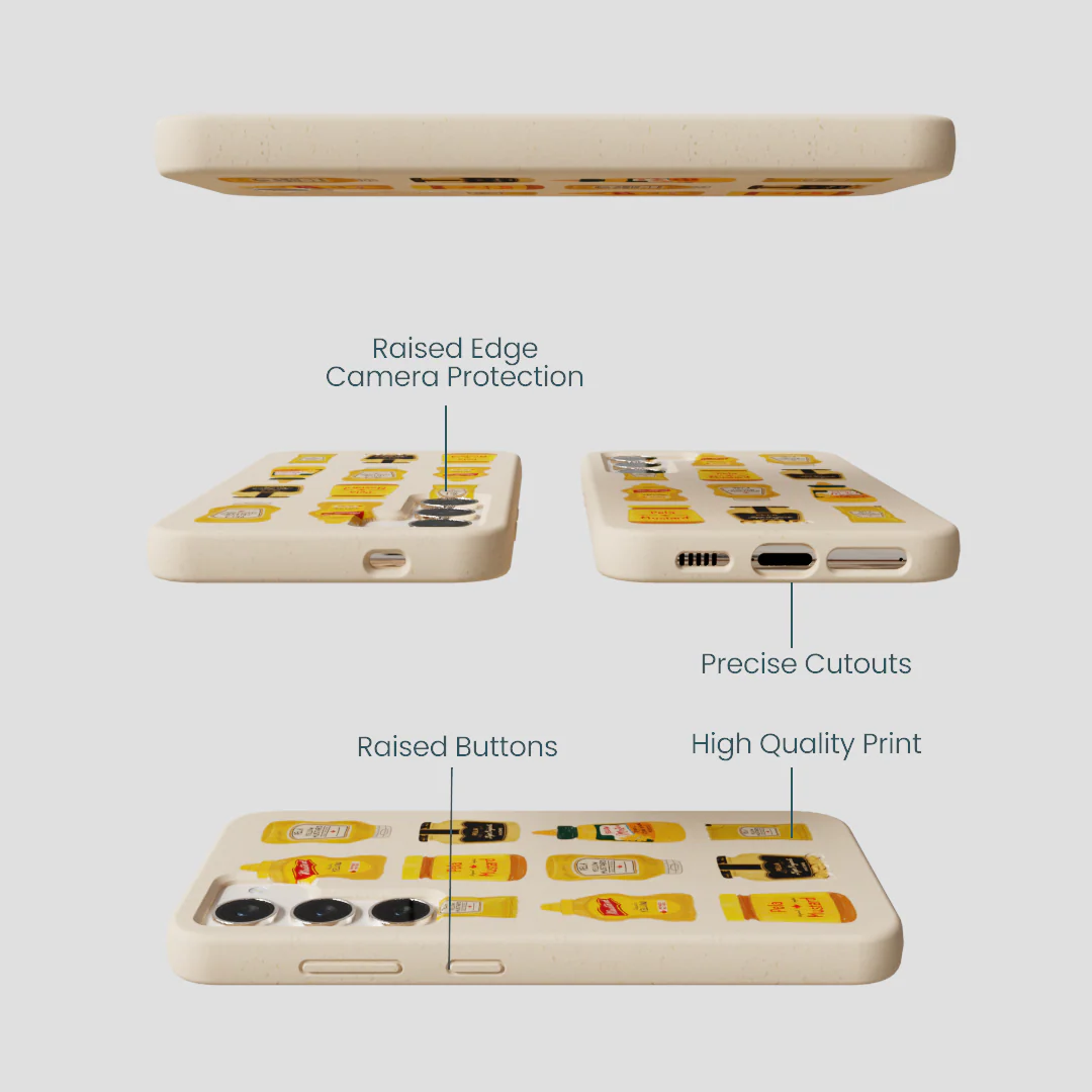 Seashell Mustard Fan Samsung Galaxy S24 Case - Image 3