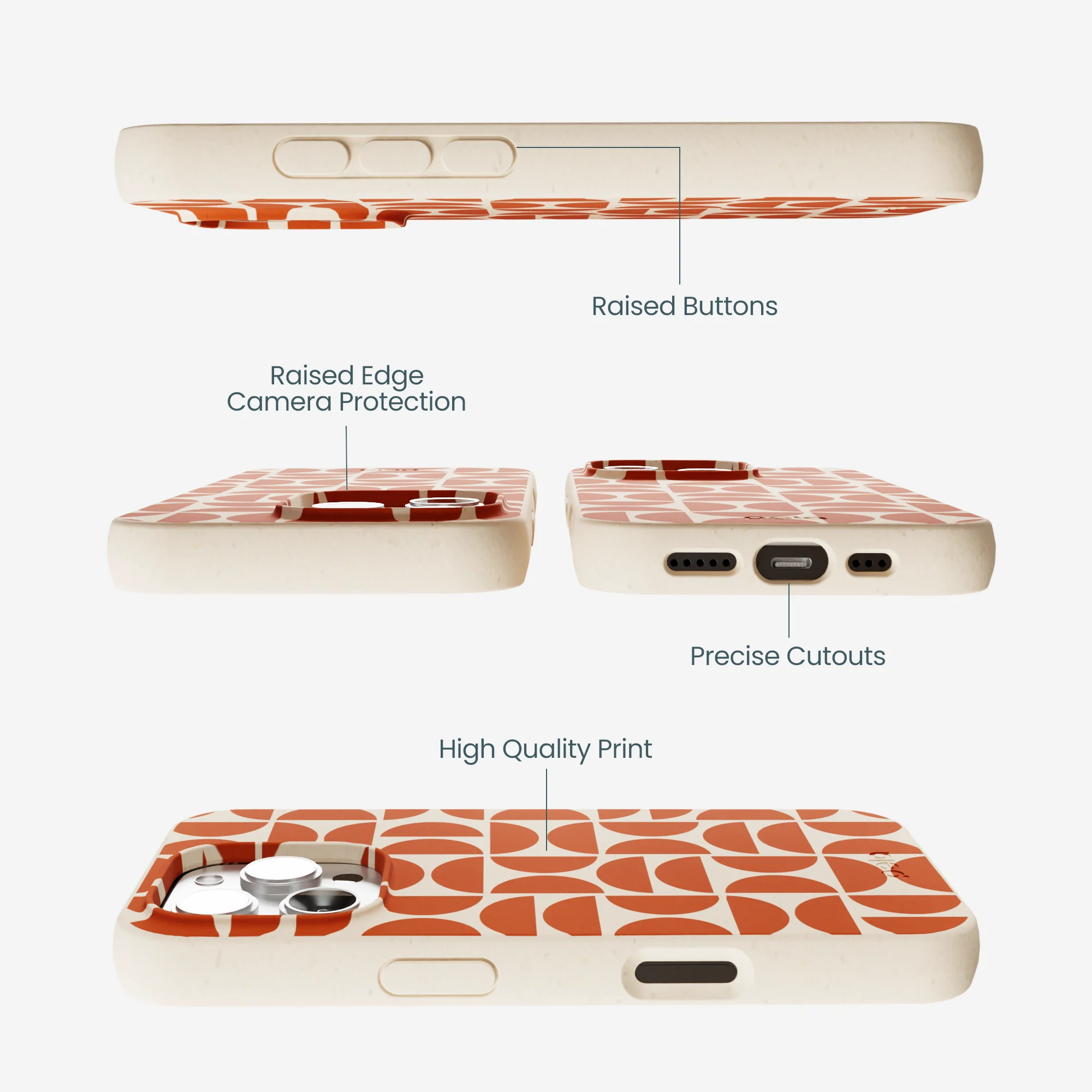 Seashell Paprika Play iPhone 16 Pro Max Case - Image 3