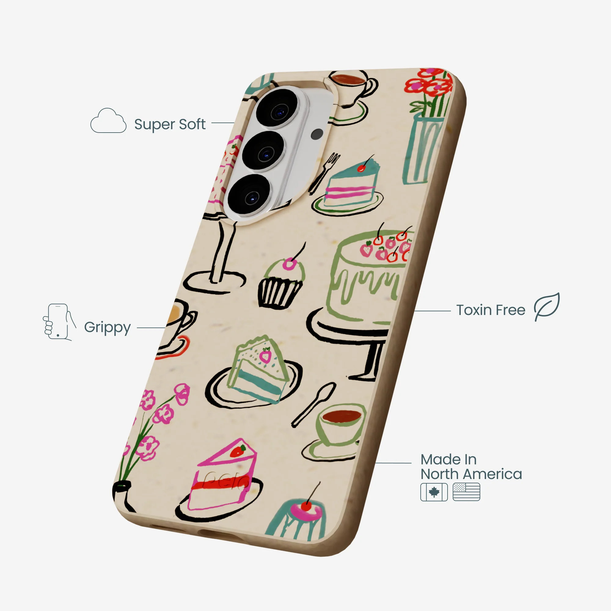 Seashell Pastry Hour Samsung Galaxy S26 Case - Image 4