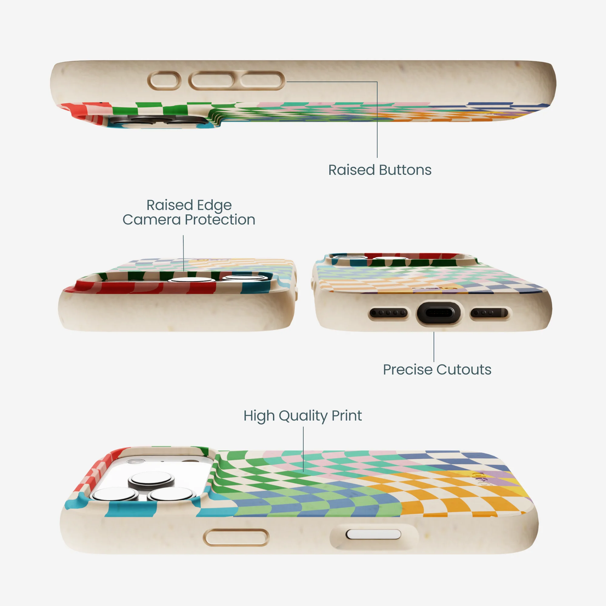 Seashell Patchwork iPhone 17 Pro Case - Image 3