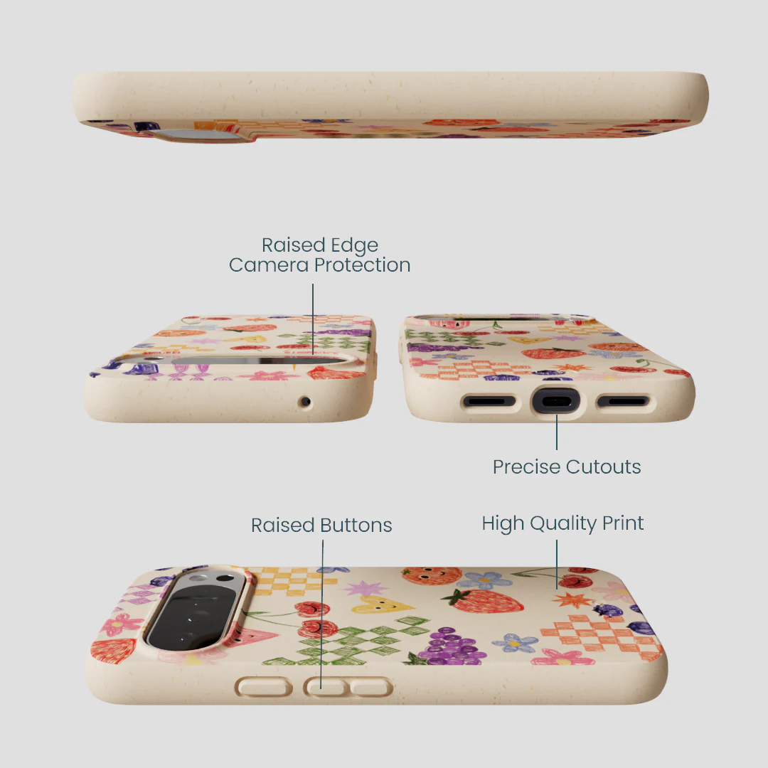 Seashell Pencil Doodles Google Pixel 10 Pro XL Case - Image 3