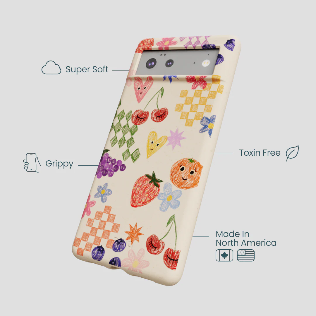 Seashell Pencil Doodles Google Pixel 6 Case - Image 4