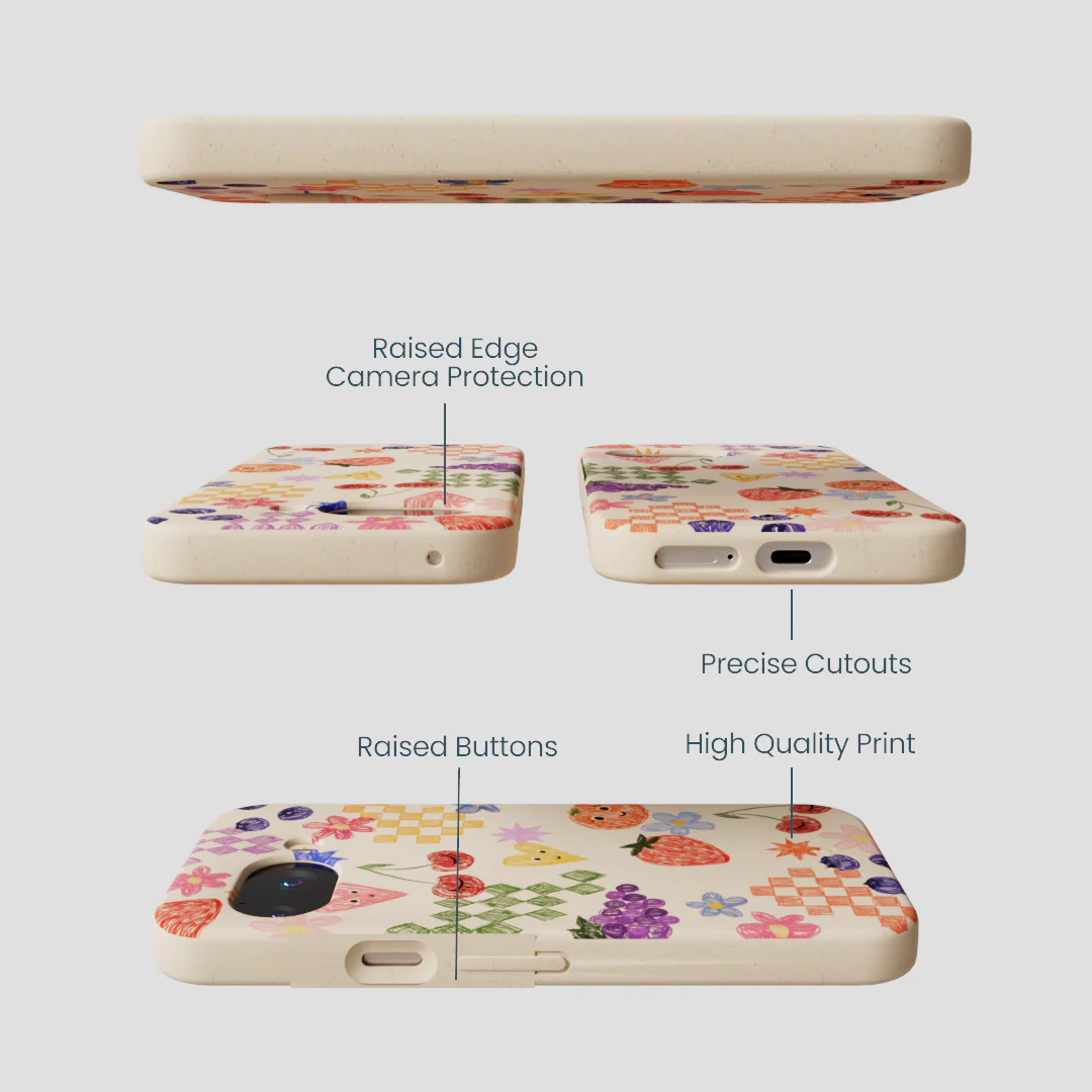Seashell Pencil Doodles Google Pixel 9a Case - Image 3