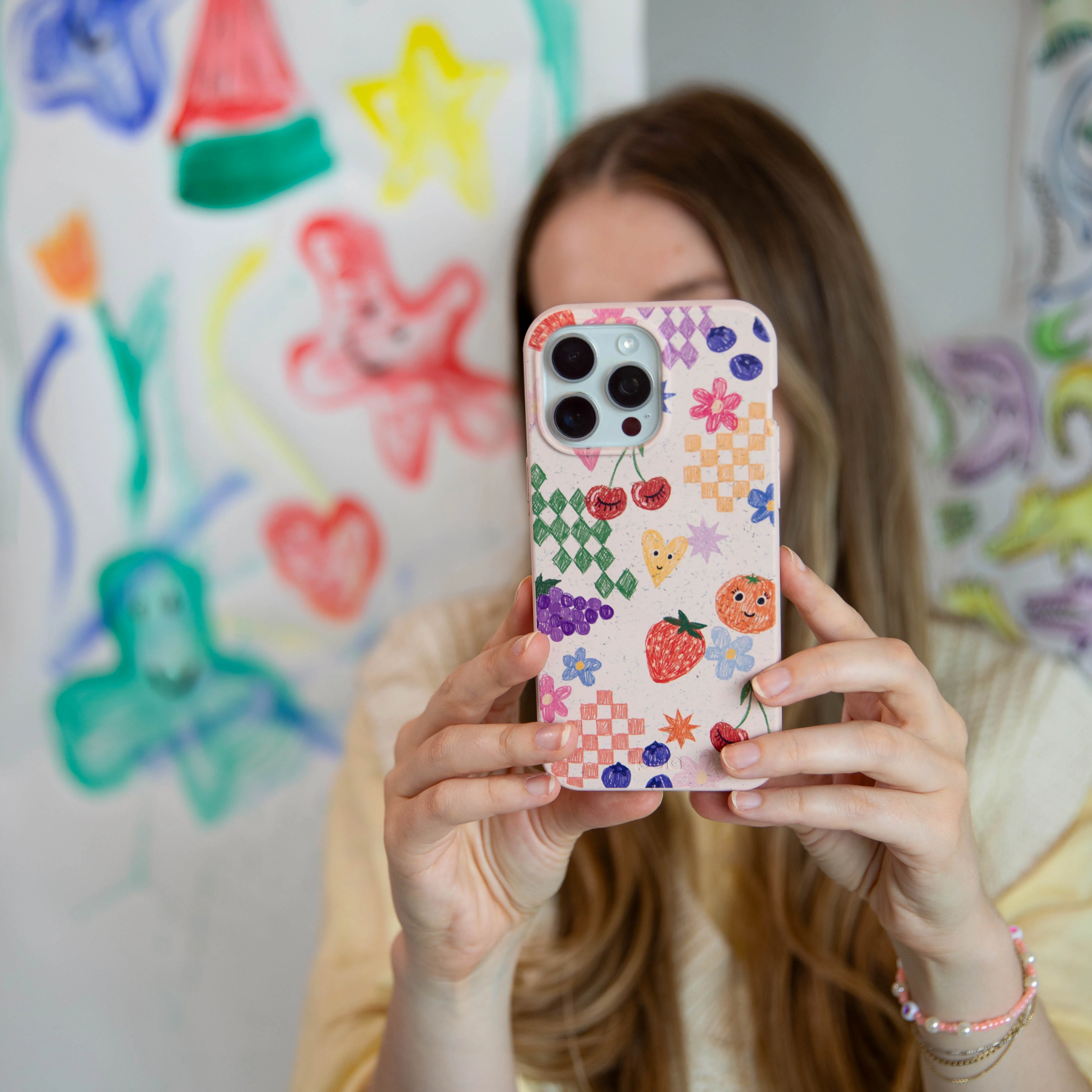 Seashell Pencil Doodles iPhone 13 Case - Image 6