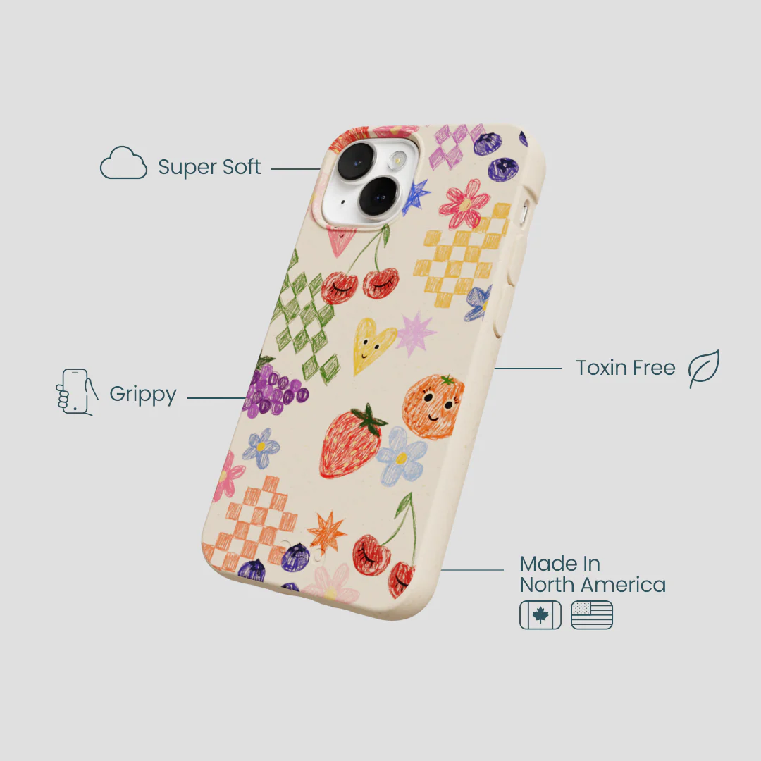 Seashell Pencil Doodles iPhone 13 Mini Case - Image 4