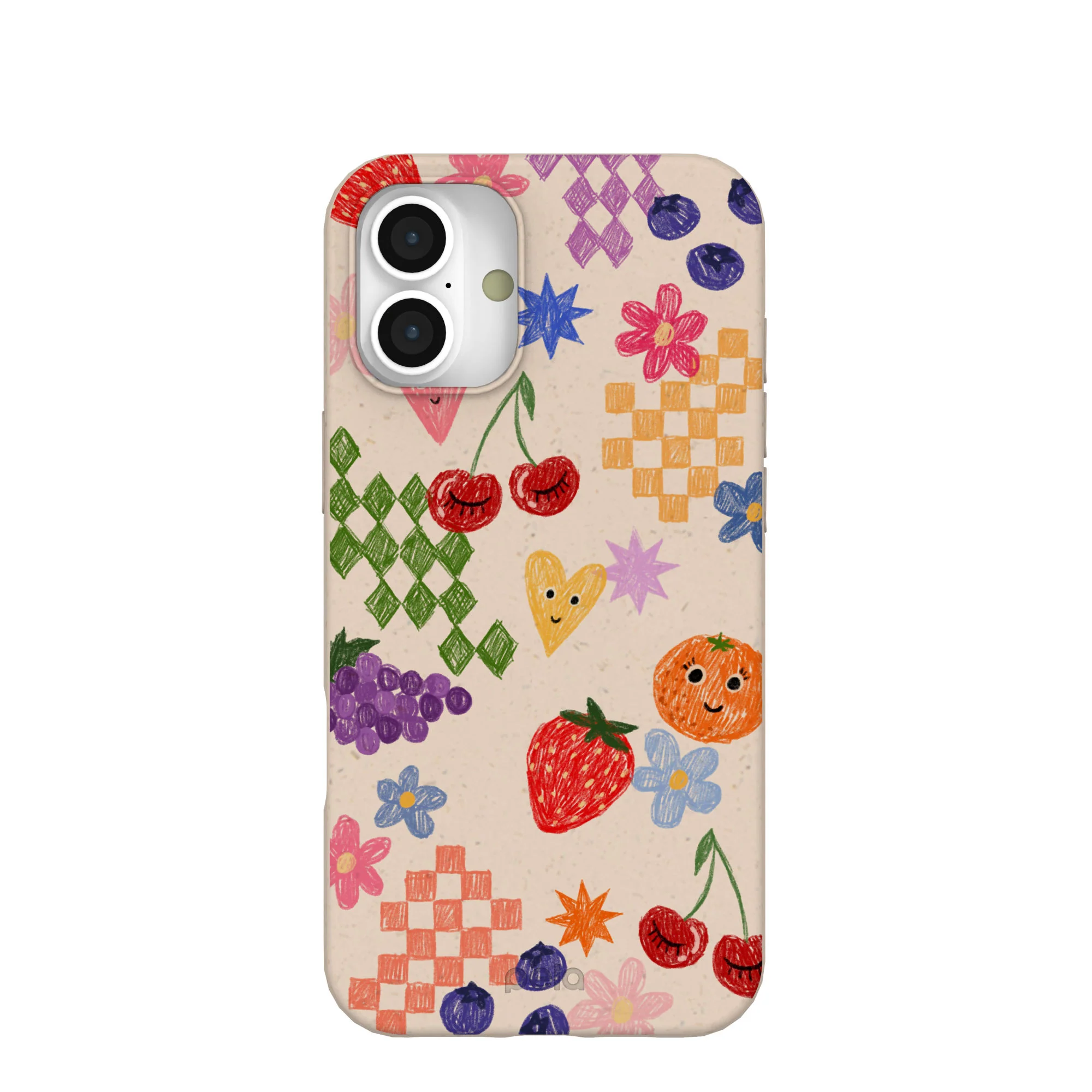 Seashell Pencil Doodles iPhone 16 Plus Case