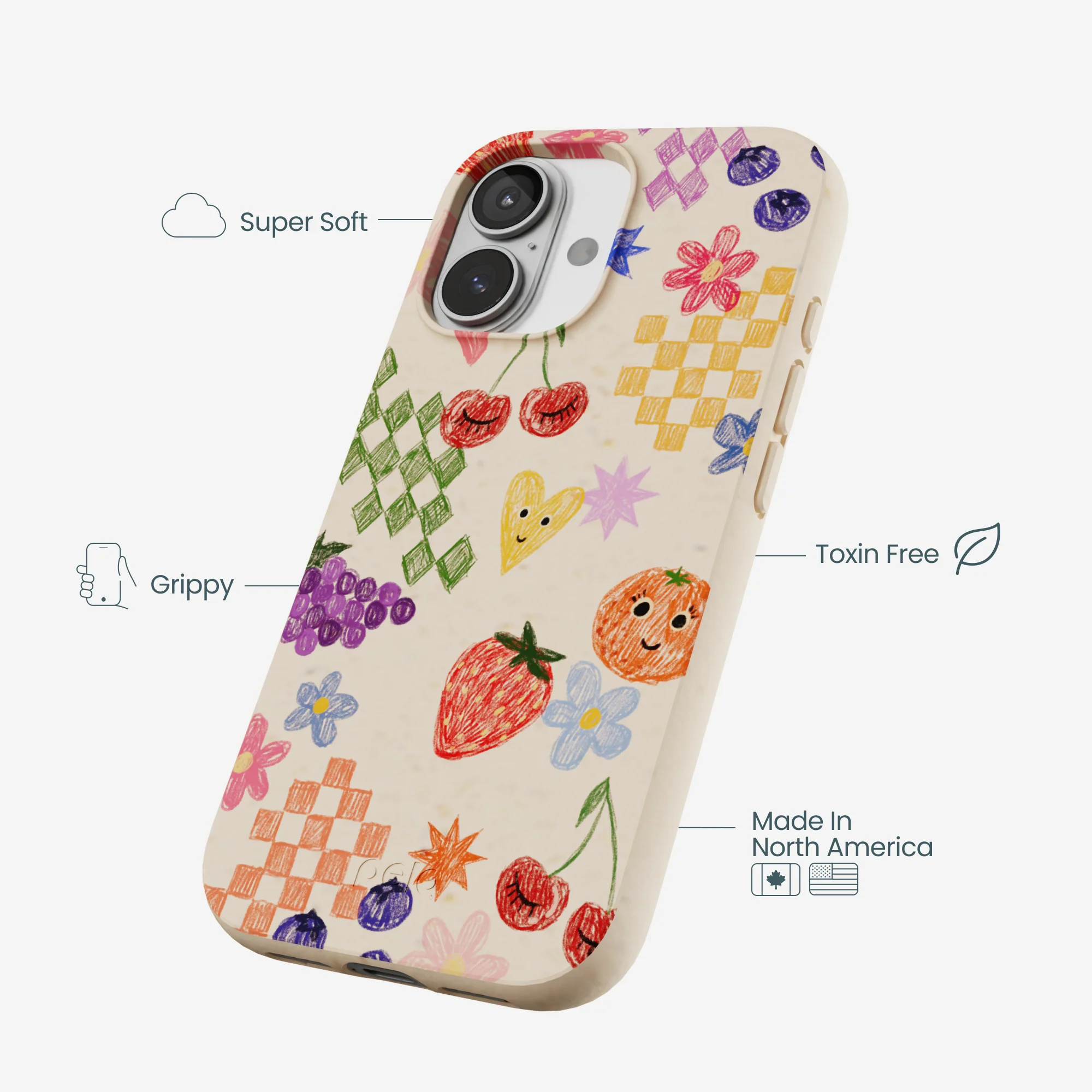 Seashell Pencil Doodles iPhone 17 Case - Image 4