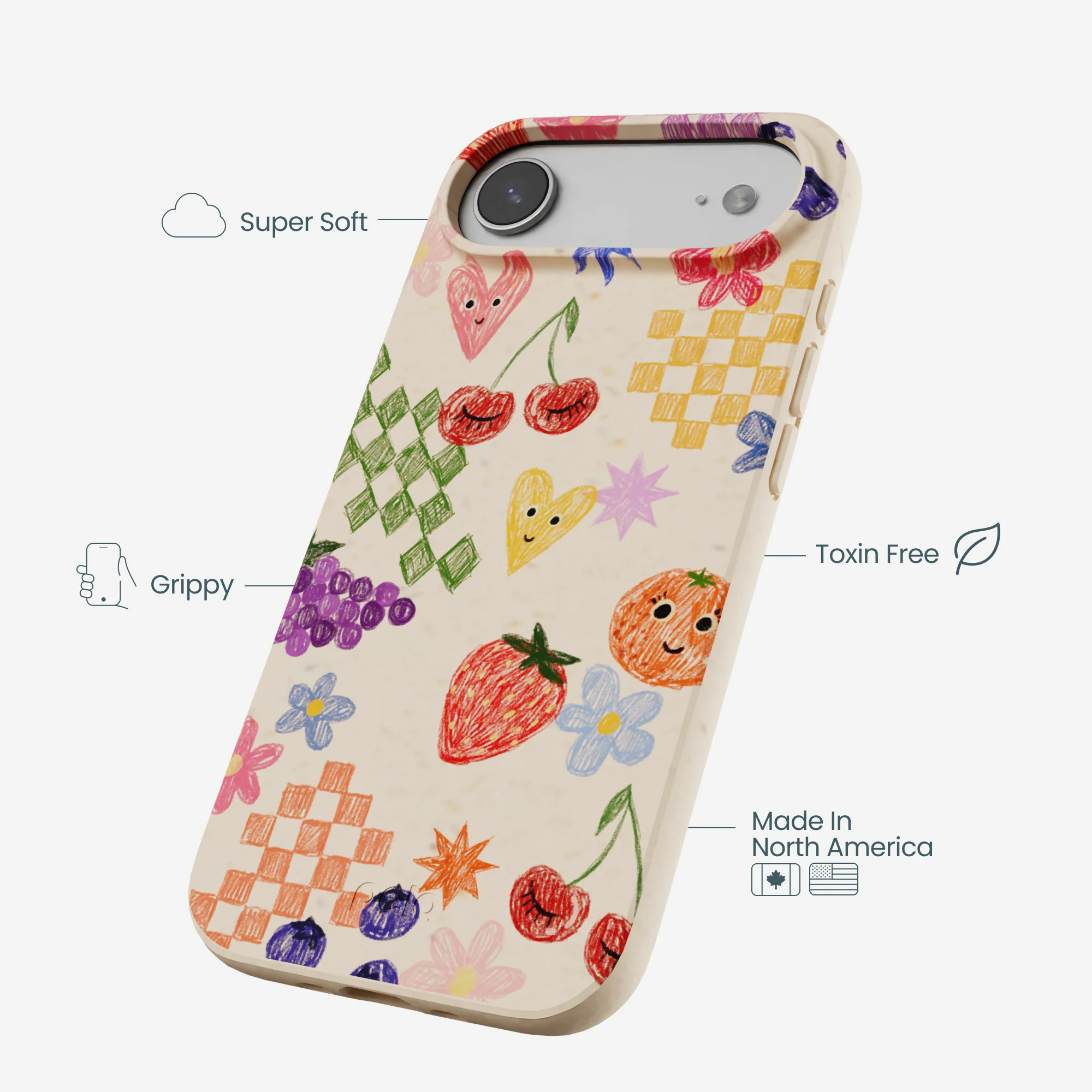 Seashell Pencil Doodles iPhone Air Case - Image 4