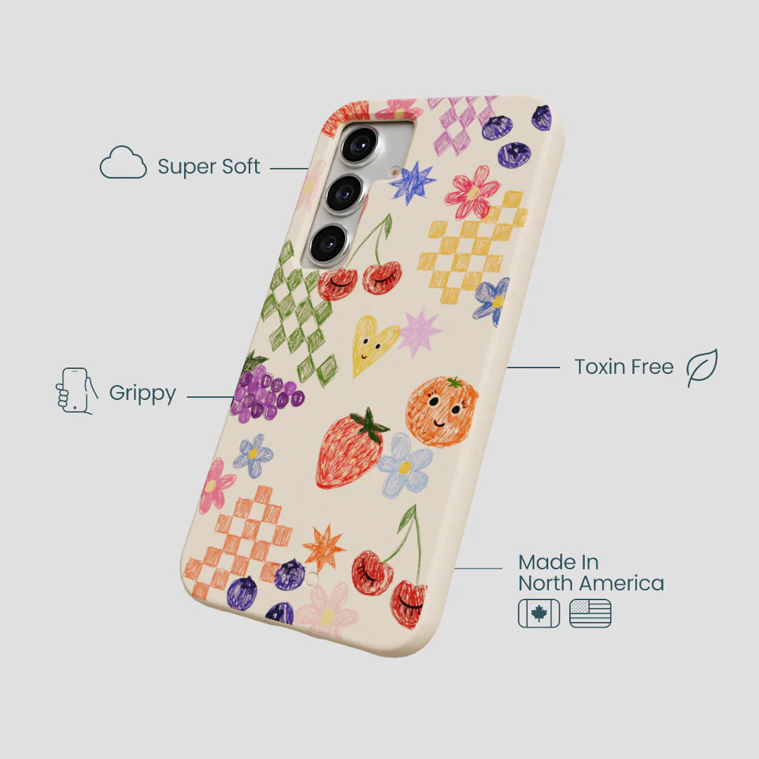 Seashell Pencil Doodles Samsung Galaxy S25 Case - Image 4