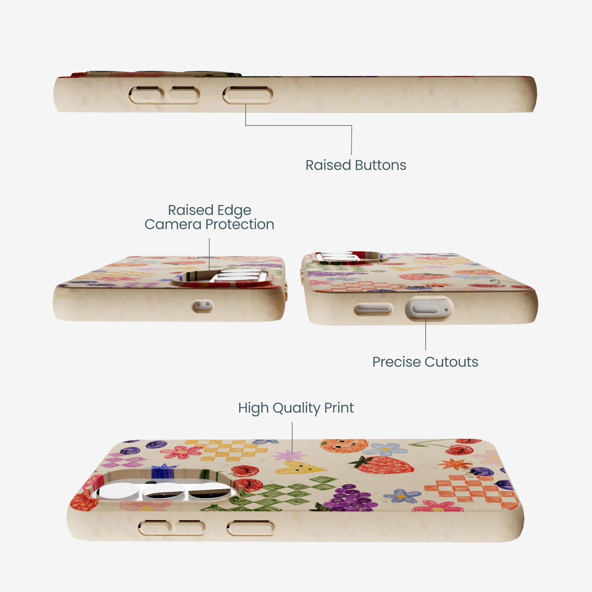 Seashell Pencil Doodles Samsung Galaxy S26 Case - Image 3