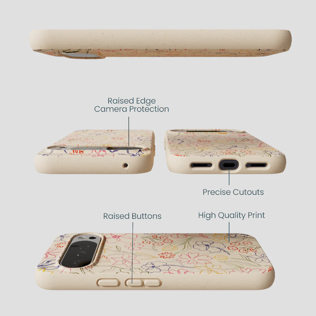 Seashell Petals Sketch Google Pixel 10 Pro XL Case - Image 3