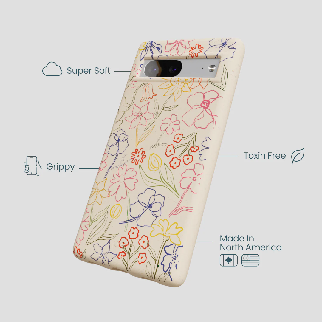 Seashell Petals Sketch Google Pixel 7a Case - Image 4